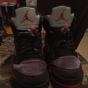 Jordan 5 satin bred and Jordan 12 red